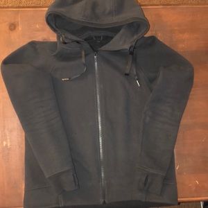 lululemon athletica Black zip-up hooded sweatshirt